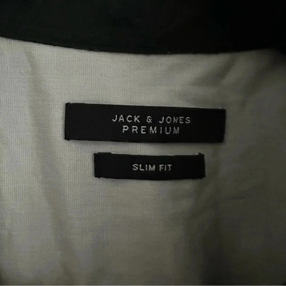 Size XL Jack & Jones JJEGINGHAM Dark Green Olive Dress Shirt - Picture 6 of 6